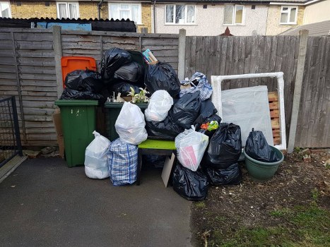 Old mattress ready for disposal in Ham