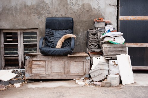 Recycling center handling mattress disposal