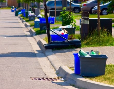 Recycling center in Holland Park handling mattresses