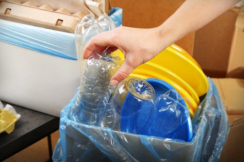 Recycling center handling mattresses in Brent Cross