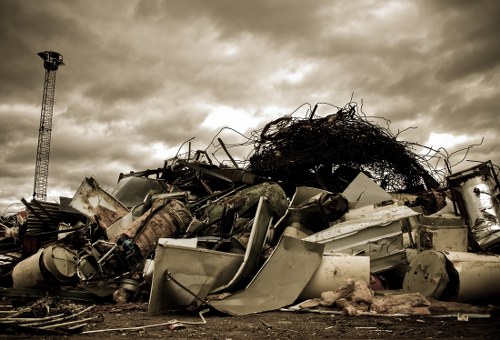 Recycled mattress materials at a facility